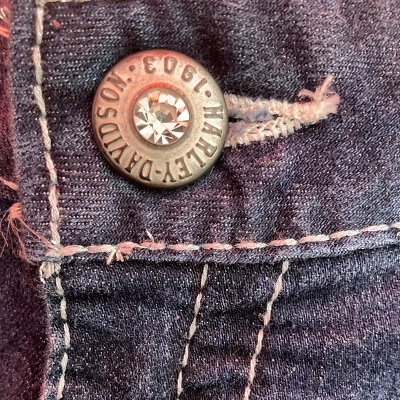 Harley Davidson Womens Angel Wings, blingy, Bootcut Jeans - EUC - Picture 5 of 12